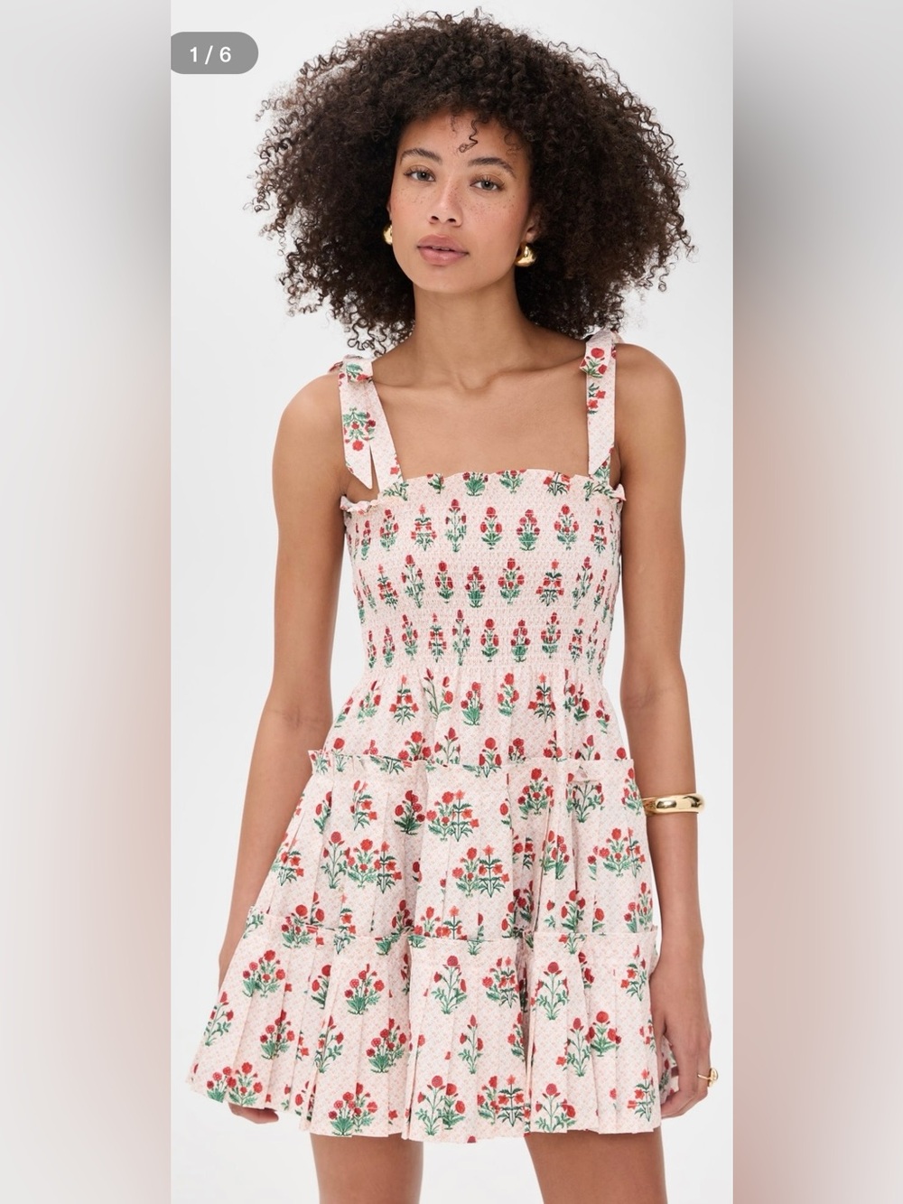 Hill House Nap Dress Ribbon Charlotte NWT Floral Red XXL Pleated